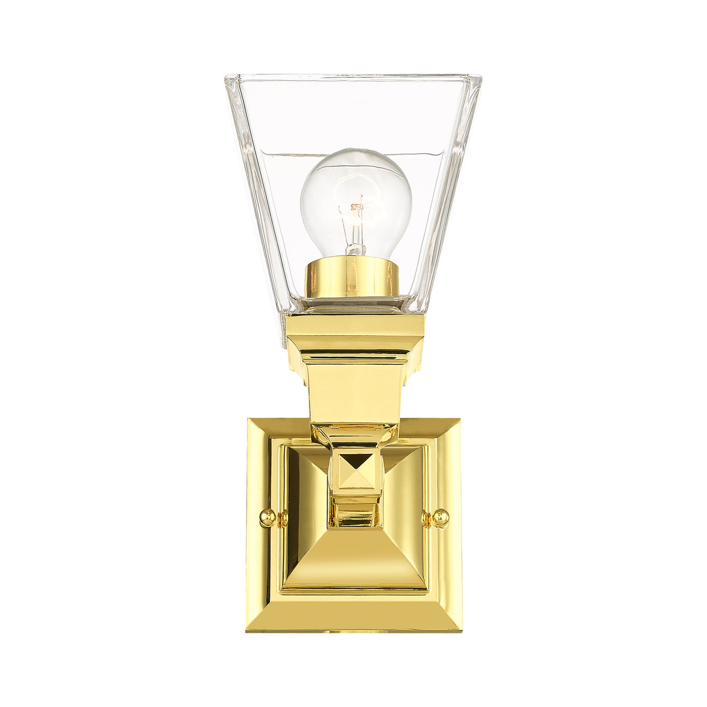 1 Light Polished Brass Wall Sconce Wall Sconce Livex