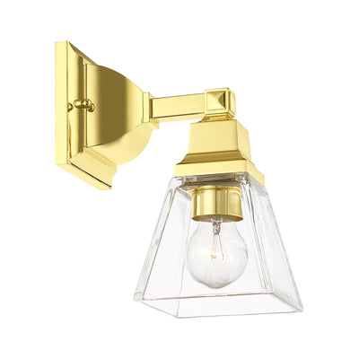 1 Light Polished Brass Wall Sconce Wall Sconce Livex