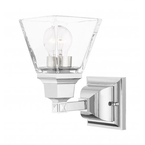 1 Light Polished Chrome Wall Sconce Wall Sconce Livex