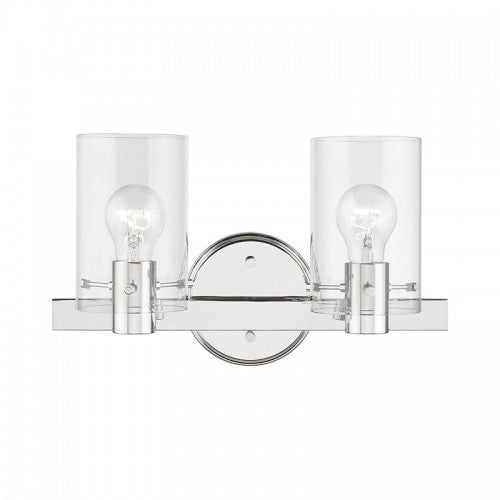 2 Light Polished Chrome Vanity Sconce Wall Sconce Livex