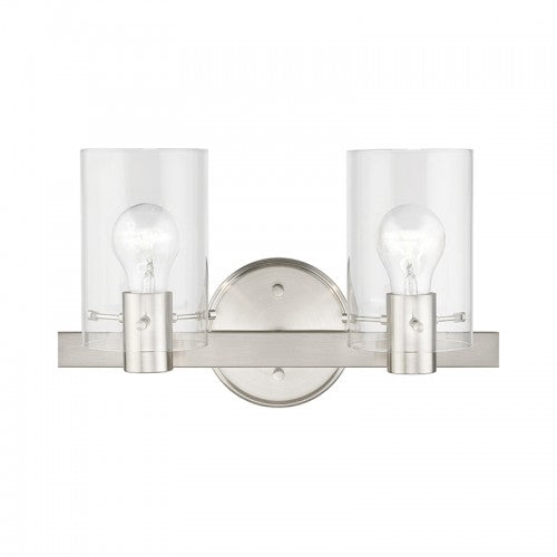 2 Light Brushed Nickel Vanity Sconce Wall Sconce Livex