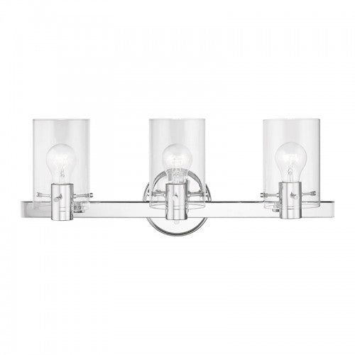 3 Light Polished Chrome Vanity Sconce Wall Sconce Livex