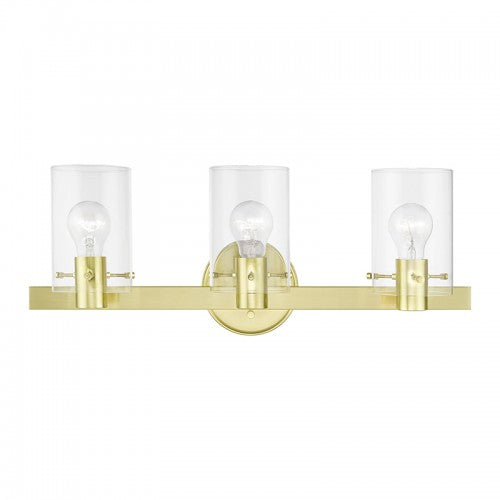 3 Light Satin Brass Vanity Sconce Wall Sconce Livex