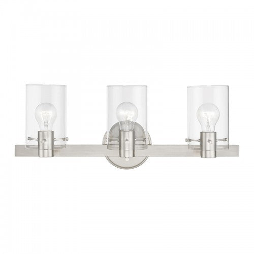 3 Light Brushed Nickel Vanity Sconce Wall Sconce Livex