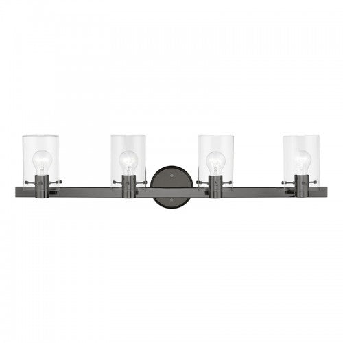 4 Light Black Chrome Vanity Sconce Wall Sconce Livex