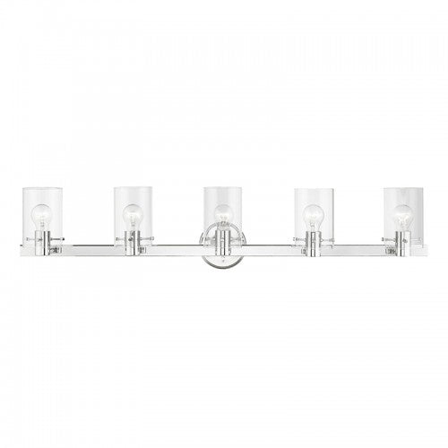 5 Light Polished Chrome Vanity Sconce Wall Sconce Livex