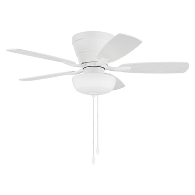 42" Wheeler 2-Light Bowl in White w/ White/Washed Oak Blades Ceiling Fan CRAFTMADE