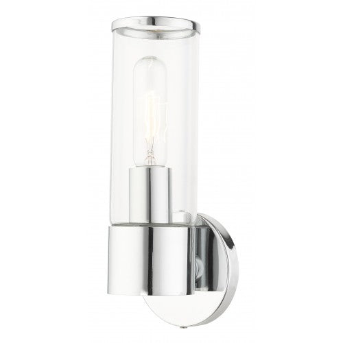 1 Light Polished Chrome ADA Single Sconce Wall Sconce Livex