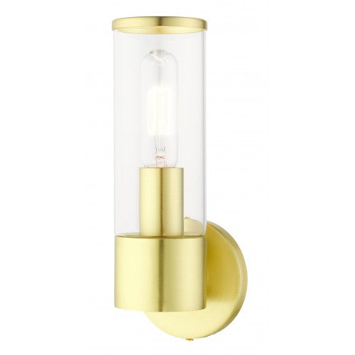 1 Light Satin Brass ADA Single Sconce Wall Sconce Livex