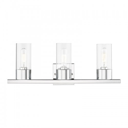 3 Light Polished Chrome Vanity Sconce Wall Sconce Livex