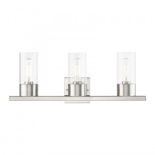 3 Light Brushed Nickel Vanity Sconce Wall Sconce Livex