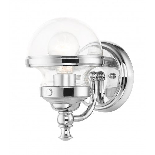 1 Light Polished Chrome Wall Sconce Wall Sconce Livex