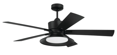 52" Topper in Flat Black w/ Flat Black Blades Ceiling Fan CRAFTMADE