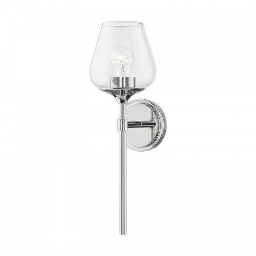 1 Light Polished Chrome Vanity Sconce Wall Sconce Livex