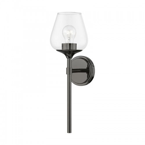 1 Light Black Chrome Vanity Sconce Wall Sconce Livex