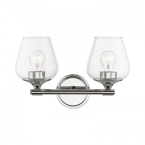 2 Light Polished Chrome Vanity Sconce Wall Sconce Livex