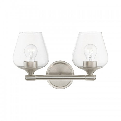 2 Light Brushed Nickel Vanity Sconce Wall Sconce Livex