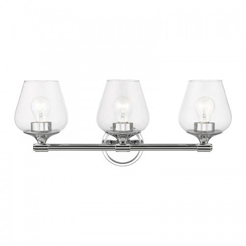 3 Light Polished Chrome Vanity Sconce Wall Sconce Livex