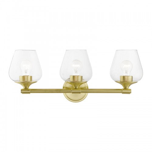 3 Light Satin Brass Vanity Sconce Wall Sconce Livex