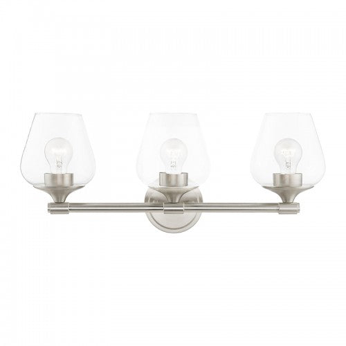 3 Light Brushed Nickel Vanity Sconce Wall Sconce Livex