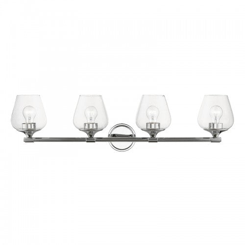 4 Light Polished Chrome Vanity Sconce Wall Sconce Livex