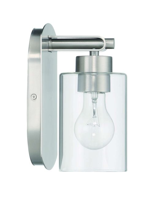 Hendrix 1 Light Wall Sconce in Brushed Polished Nickel Wall Sconce Craftmade