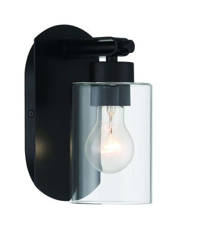 Hendrix 1 Light Wall Sconce in Flat Black Wall Sconce Craftmade