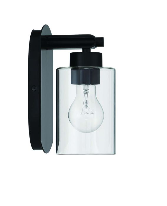 Hendrix 1 Light Wall Sconce in Flat Black Wall Sconce Craftmade