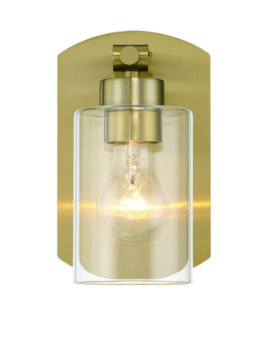 Hendrix 1 Light Wall Sconce in Satin Brass Wall Sconce Craftmade