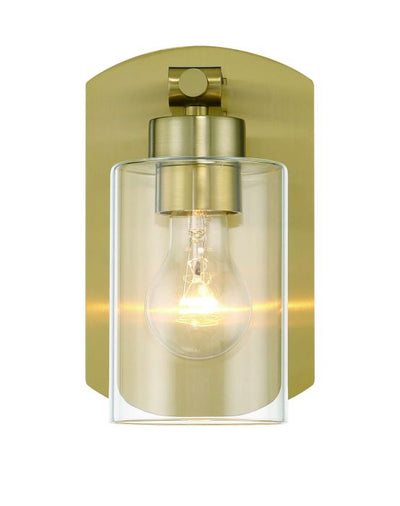 Antique Hardware Hendrix 1 Light Wall Sconce in Satin Brass Wall Sconce