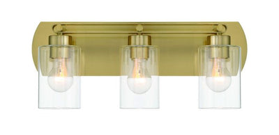 Hendrix 3 Light Vanity in Satin Brass Bath and Vanity Craftmade