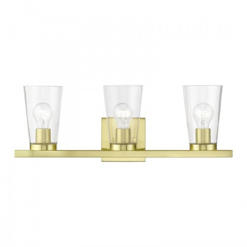 3 Light Satin Brass Vanity Sconce Wall Sconce Livex