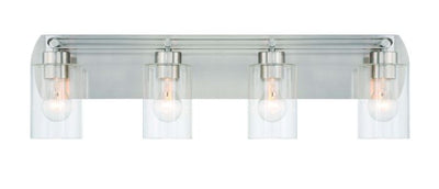 ##Antique Hardware## Hendrix 4 Light Vanity in Brushed Polished Nickel