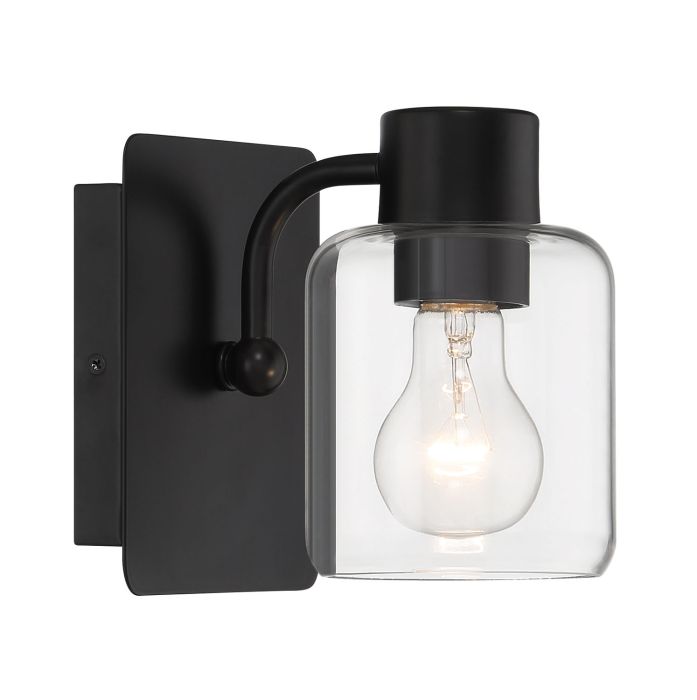 Rori 1 Light Wall Sconce in Flat Black Wall Sconce Craftmade