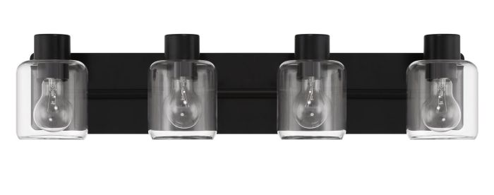 Rori 4 Light Vanity in Flat Black Bath and Vanity Craftmade