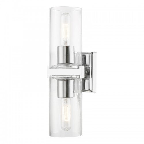 2 Light Polished Chrome Vanity Sconce Wall Sconce Livex