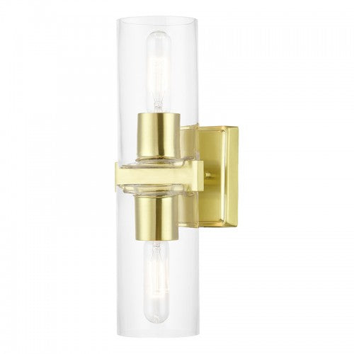 2 Light Satin Brass Vanity Sconce Wall Sconce Livex