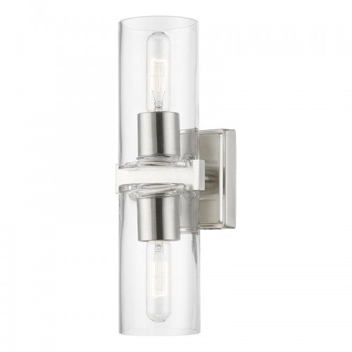 2 Light Brushed Nickel Vanity Sconce Wall Sconce Livex