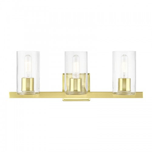 3 Light Satin Brass Vanity Sconce Wall Sconce Livex