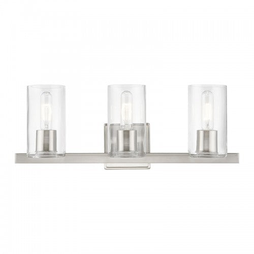 3 Light Brushed Nickel Vanity Sconce Wall Sconce Livex