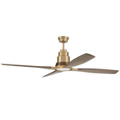 60" Ricasso in Satin Brass w/ Driftwood Blades Ceiling Fan CRAFTMADE