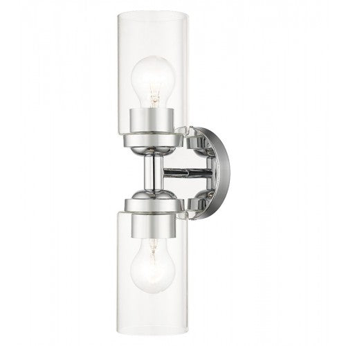 2 Light Polished Chrome Vanity Sconce Wall Sconce Livex