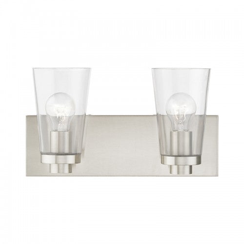 2 Light Brushed Nickel Vanity Sconce Wall Sconce Livex