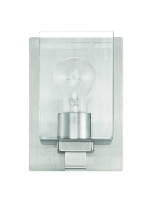 McClane 1 Light Wall Sconce in Brushed Polished Nickel Wall Sconce Craftmade