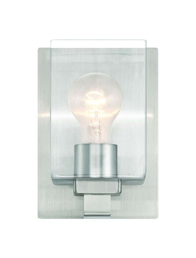 McClane 1 Light Wall Sconce in Brushed Polished Nickel Wall Sconce Craftmade