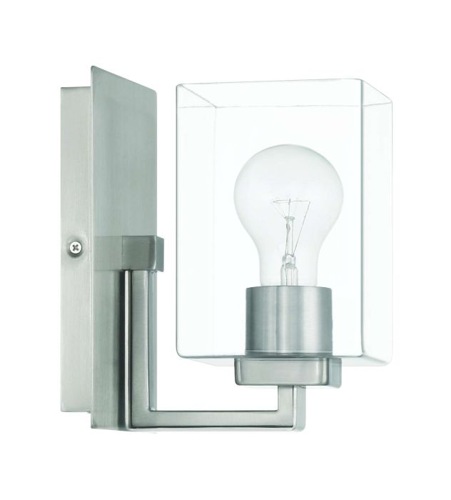 McClane 1 Light Wall Sconce in Brushed Polished Nickel Wall Sconce Craftmade