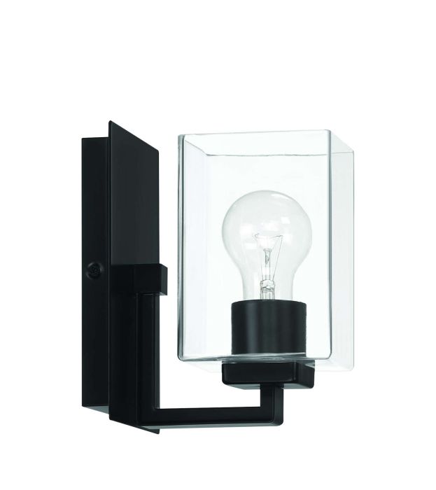 McClane 1 Light Wall Sconce in Flat Black Wall Sconce Craftmade