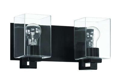 McClane 2 Light Vanity in Flat Black Bath and Vanity Craftmade