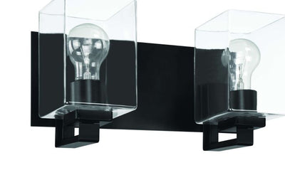 McClane 2 Light Vanity in Flat Black Bath and Vanity Craftmade