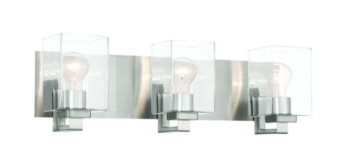 McClane 3 Light Vanity in Brushed Polished Nickel Bath and Vanity Craftmade